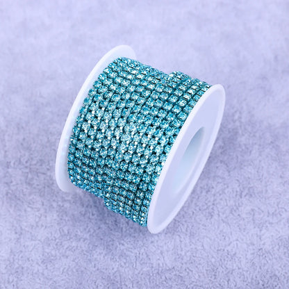 Crystal 10 Yard Rhinestones Trim Stone Cup Chain Gold Diamond Strass Decorative Applique Crystal Trimmings For Dresses