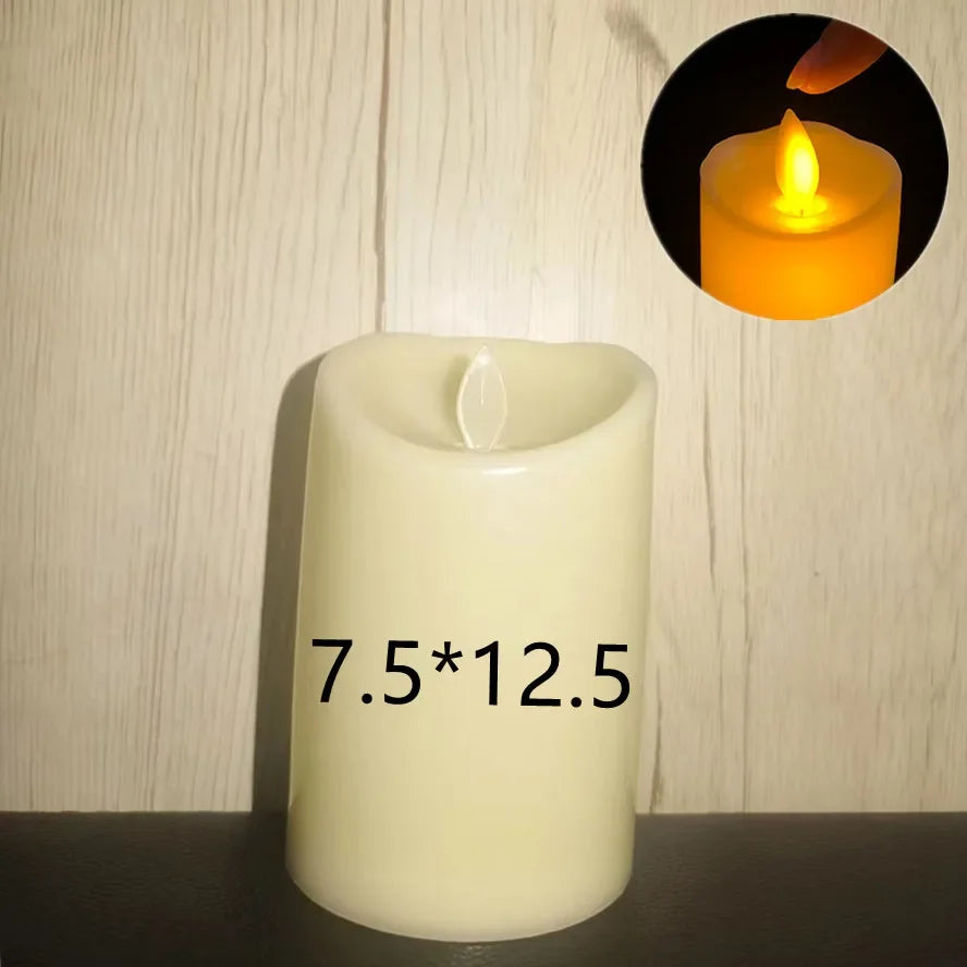 Nến LED nhấp nháy không lửa, Nến không lửa chạy pin cho trang trí đám cưới, tiệc sinh nhật màu vàng ấm