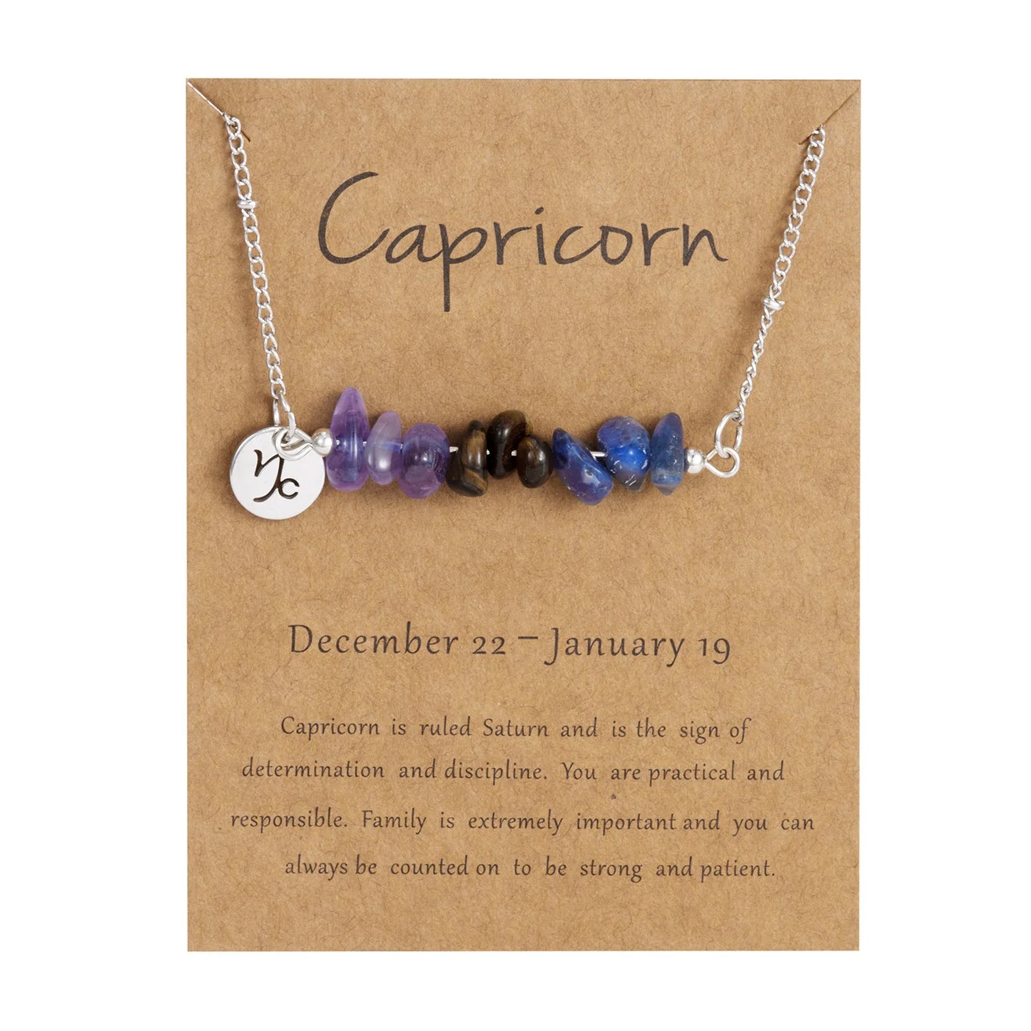 12 Zodiac Signs Constellation Charm Natural Crushed Stone Beaded Necklace for Men Women Couple Choker Virgo Leo Libra Jewelry