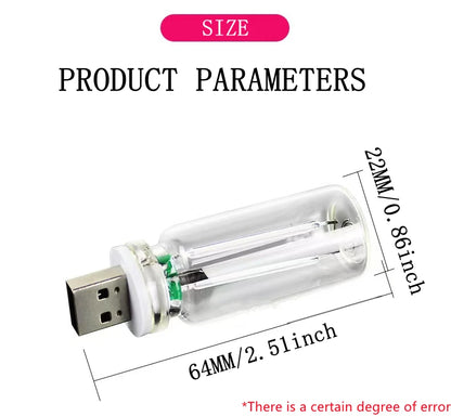 Touch Dimming USB LED Filament Glass Bulb 5V Retro Edison Bulb Night Light Car Decoration Incandescent Eye Protection Lighting