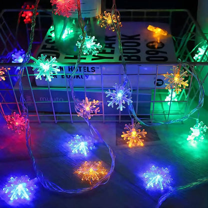 Dây Đèn LED Snowflake Trang Trí Nhà Cửa Giáng Sinh Đám Cưới Đèn Trang Trí Giáng Sinh Tại Nhà Trang Trí Tiệc Navidad