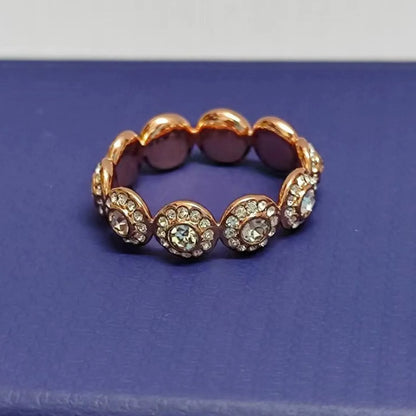 2025 New Original Round Water Drop Crystal High Jewelry Set Fashion Dazzling Women's Bracelet Earring Necklace Ring Wedding Gift