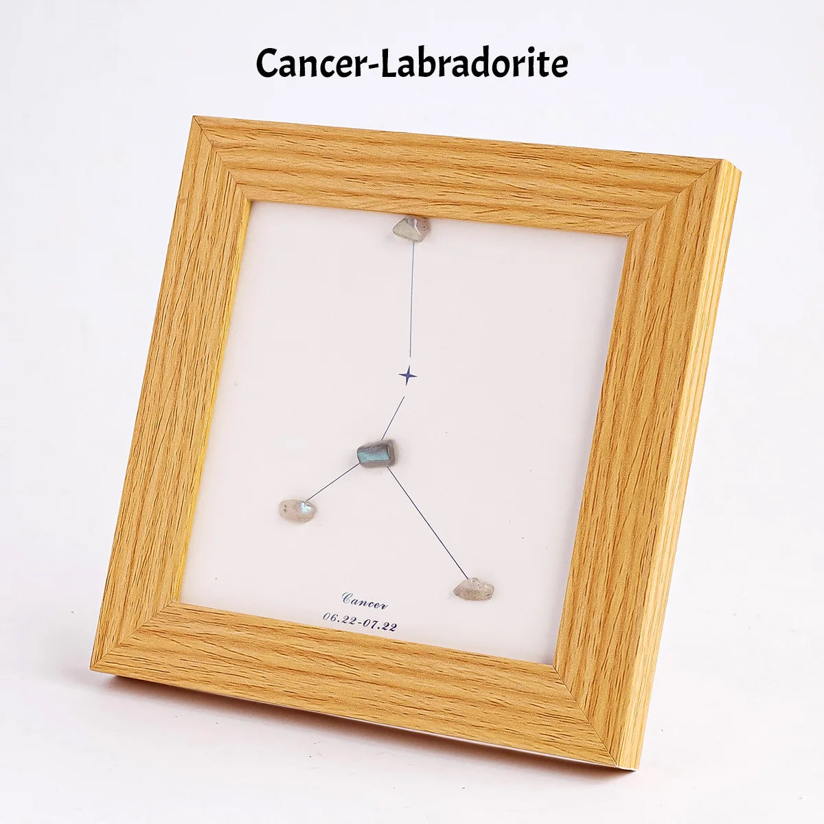 1 cadre photo en gravier de cristal naturel du zodiaque, décor de maison, fresque, ornements de bureau, accessoires de bricolage