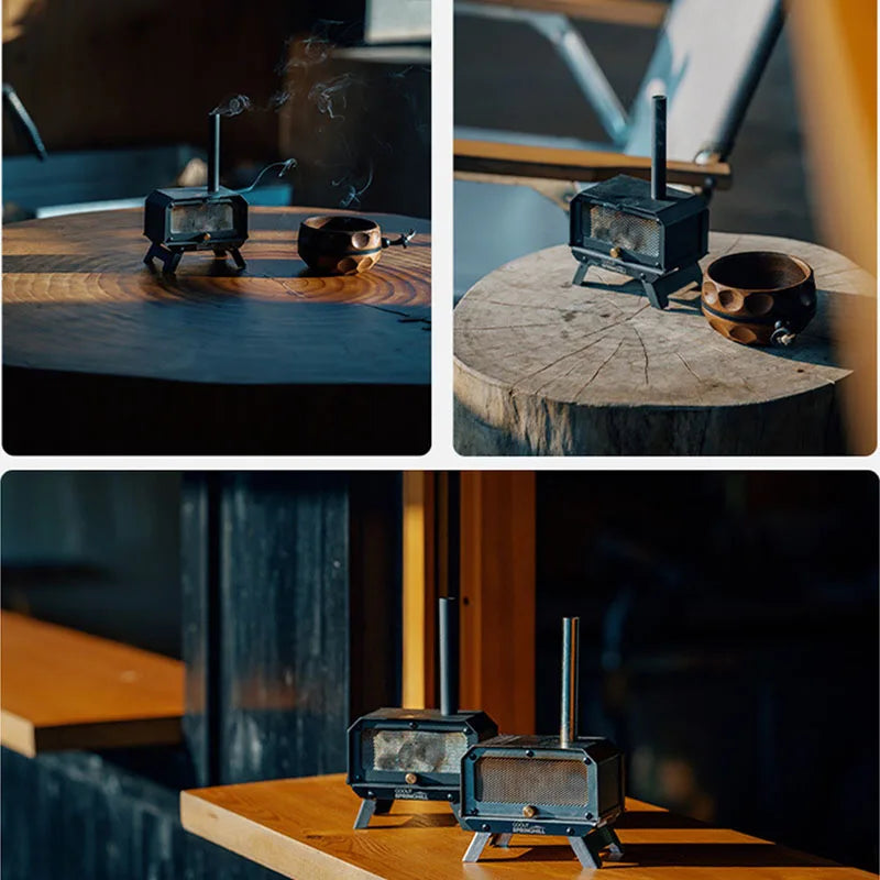 Goout Springhill Mini Woodstove Outdoor Camping Tour Incense Burner Folding Portable Stove Home Desktop Mosquito Incense Burner