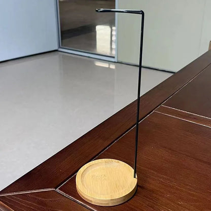 Lnsence Burner Upside Down Incense Burner Incense Stick Holder Wooden Round Incense Tray Ornament Bedroom Home Yoga Decoration