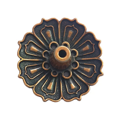 Incense Holder for Sticks Alloy Incense Burner Creative 3 levels Lotus Incense Stick Holder and Detachable Ash Catcher