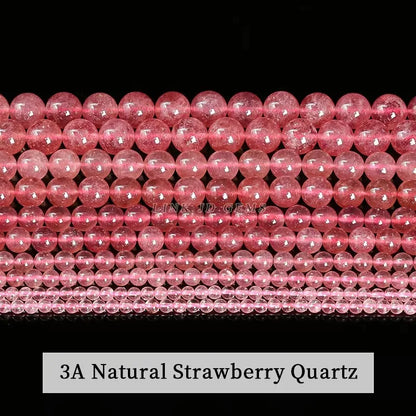 3A Natural Rock Quartz Beads Round Loose Spacer Flaws White Crystal For Jewelry Making Bracelet Necklace Diy Accessory Findings