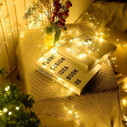 LED Firecracker String Lights EU/US DC Power Remote Control Halloween Garland Fairy Light for Wedding Party Christmas Decoration