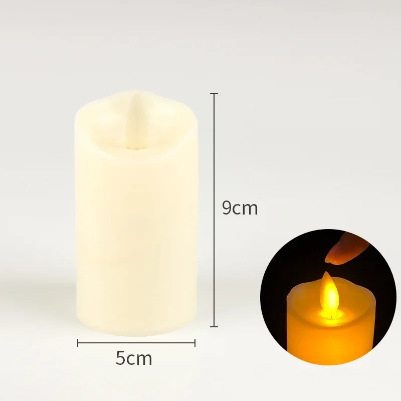 Nến LED nhấp nháy không lửa, Nến không lửa chạy pin cho trang trí đám cưới, tiệc sinh nhật màu vàng ấm