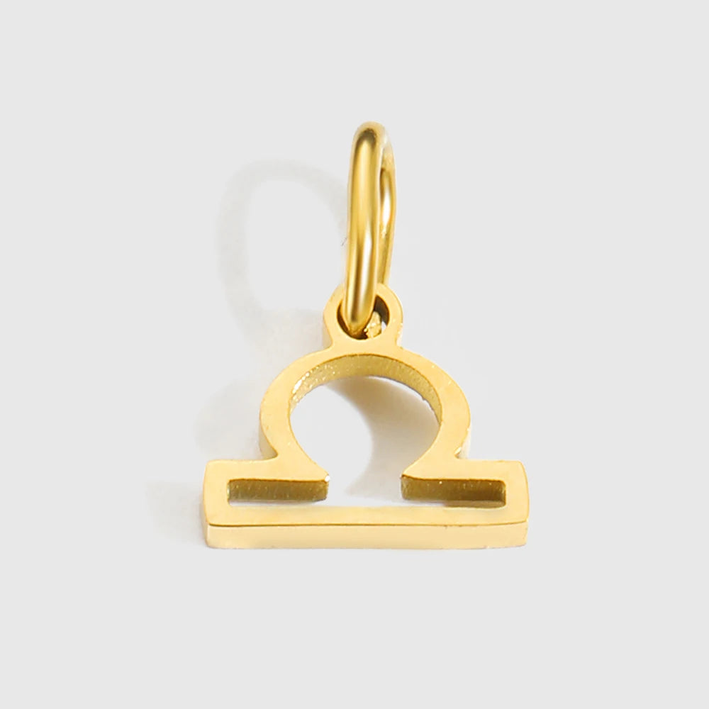 12 signes du zodiaque Pendentif Accessoires Collier Constellation en Acier Inoxydable Cadeau d'Anniversaire