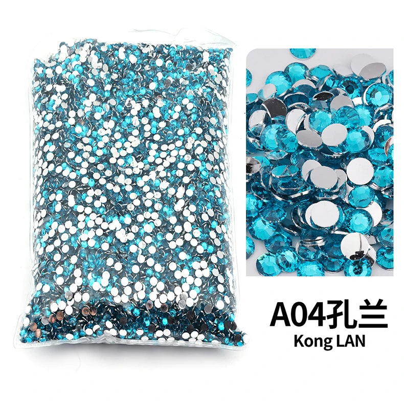 Big Package 2-6mm Resin Non Hot Fix Rhinestones Bulk Wholesale Flat Back Plastic Crystals Nail Diy Glitters Cтразы Stone