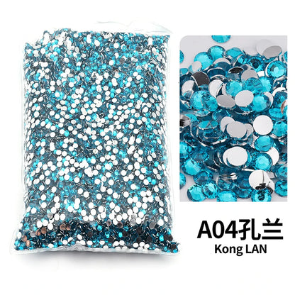 Big Package 2-6mm Resin Non Hot Fix Rhinestones Bulk Wholesale Flat Back Plastic Crystals Nail Diy Glitters Cтразы Stone