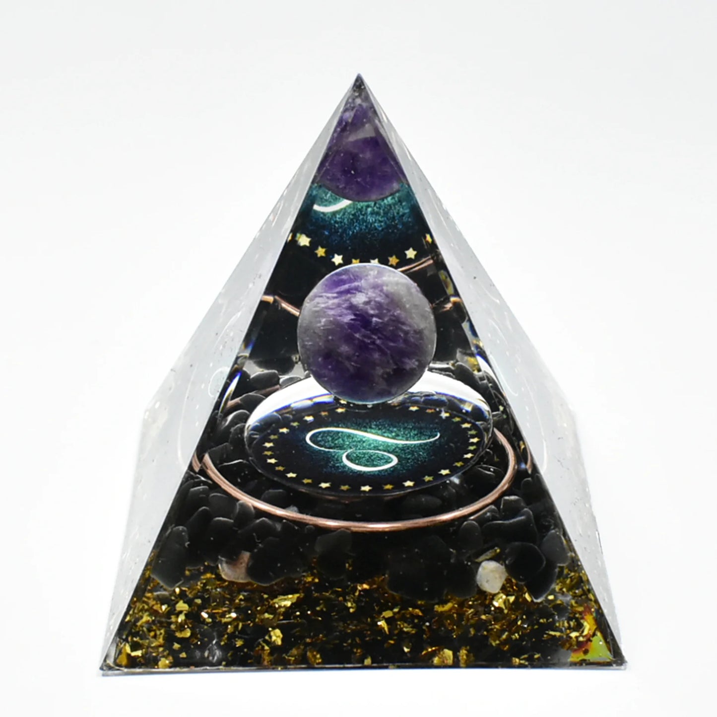 12 Zodiacs Orgone Pyramid 5cm Horoscope Healing Natural Crystal Stone Chakra Reiki Orgonite Gemstones Birthday Constellation