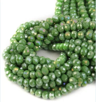 1Strand/Lot 3 4 6 8 10mm Rondelle Flat Faceted Crystal Beads Glass Spacer Beads For DIY Crafts Ornament Making Handmade Accesso