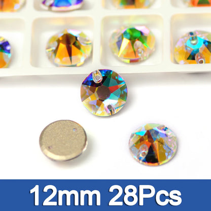 PUBRILEX Crystal AB Mix DIY Craft Supplies Needlework Sewing Gemstones Flatback Glass Strass Crystals Rhinestones For Clothing