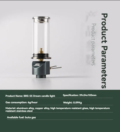 BRS-55 Dreamlike Candlelight Lamp Tent Lighting Equipment Camping Lamp Windproof Gas Candle Lamp Outdoor Camping Lights