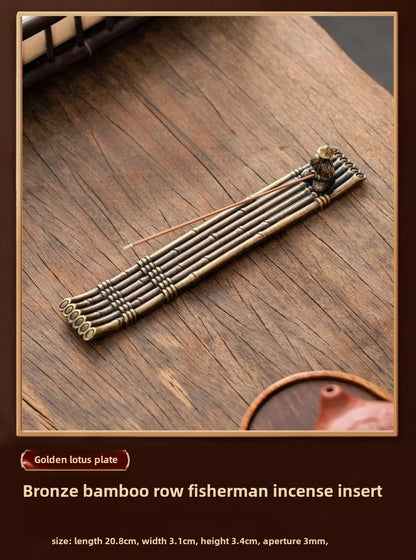 Creative Incense Holder Aromatherapy Ornament Incense Holder Boat Old Men Fishing Japanese Style Incense Stick Burner Home Decor