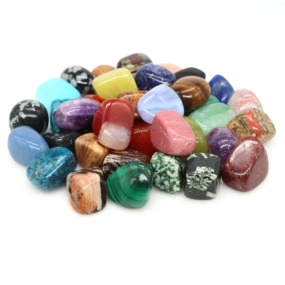 Natural Tumbled Stones Healing Crystal Reiki Quartz Gems Bulk Ore Gravel Energy Mineral Specimen Tank Aquarium Garden Home Decor