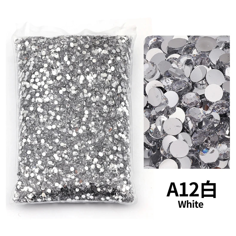 Big Package 2-6mm Resin Non Hot Fix Rhinestones Bulk Wholesale Flat Back Plastic Crystals Nail Diy Glitters Cтразы Stone