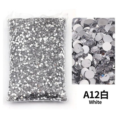 Big Package 2-6mm Resin Non Hot Fix Rhinestones Bulk Wholesale Flat Back Plastic Crystals Nail Diy Glitters Cтразы Stone