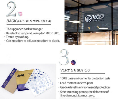 VDD Non Hot Fix Flatback Rhinestones And Decorations Crystal Nail Art Accessories Nail Sticker DMC Glitter Stone Diamond DIY