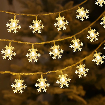Dây Đèn LED Snowflake Trang Trí Nhà Cửa Giáng Sinh Đám Cưới Đèn Trang Trí Giáng Sinh Tại Nhà Trang Trí Tiệc Navidad