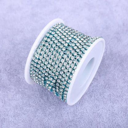 Crystal 10 Yard Rhinestones Trim Stone Cup Chain Gold Diamond Strass Decorative Applique Crystal Trimmings For Dresses