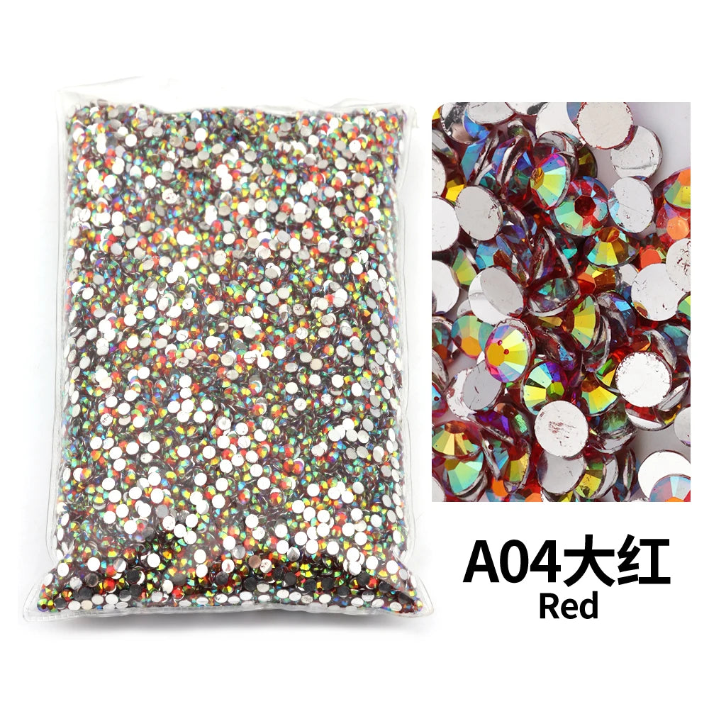 size 2mm,3mm,4mm,5mm,6mm Big Package Resin Non Hot Fix Rhinestones Bulk Wholesale Flat Crystals Nail Diy Glitters Cтразы Stone