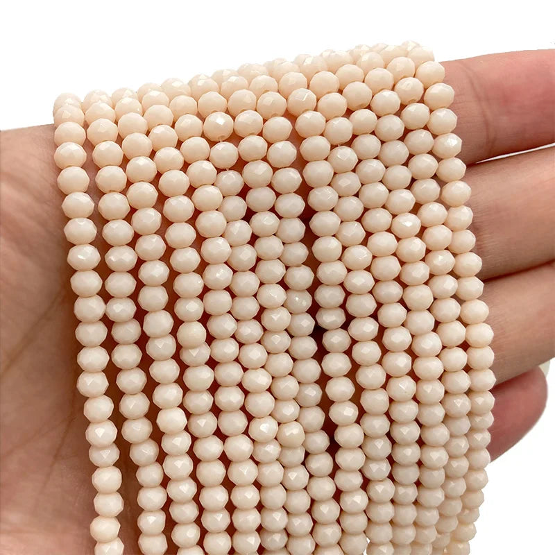 Multicolor 2 3 4 6 8mm Austria Faceted Crystal Beads Loose Spacer Round Glass Beads Bracelet DIY for Jewelry Making