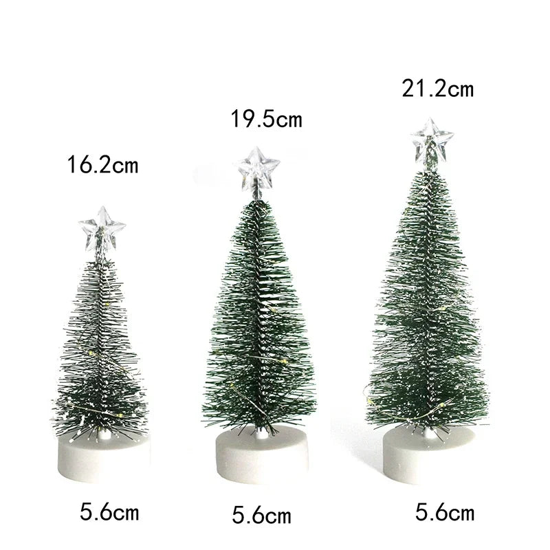 Luminous Mini Christmas Trees LED Lights Home Decoration Electronic Candles Childrens Gifts New Year Christmas Party Ornament