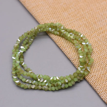 New Color Triangle Crystal Beads 4mm 130pcs Charm Crystal Glass Loose Beads For Jewelry Making DIY Earring Necklace