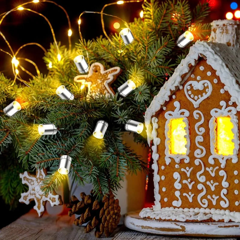 Tiny LED Light Bulbs Battery Operated Lantern Dollhouse Miniature Lamp Samll Spotlights for Displays Party Wedding Decoration