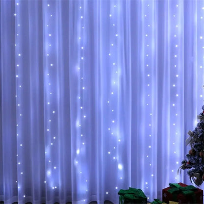 LED Curtain Lights USB Powered with Remote Control Holiday Christmas Decorations for Home Wedding Birthday Bedroom Party Lights