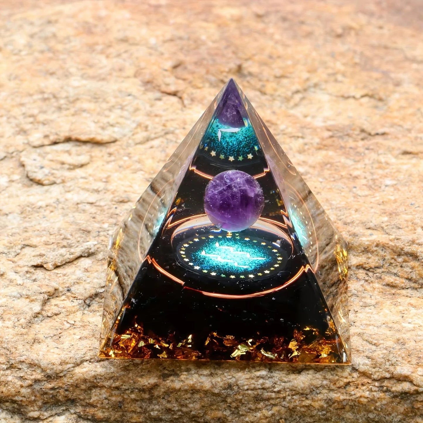 12 Zodiac Orgone Pyramid 5cm Horoscope Healing Natural Crystal Stone Ornaments Chakra Reiki Orgonite Gemstones Birthday Gifts