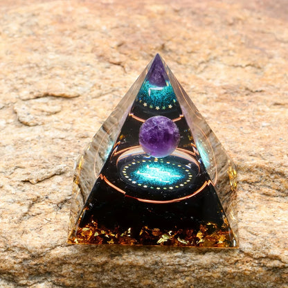 12 Zodiac Orgone Pyramid 5cm Horoscope Healing Natural Crystal Stone Ornaments Chakra Reiki Orgonite Gemstones Birthday Gifts