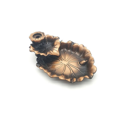 Incense Waterfall, Incense Cone Burner Frog or Fish Backflow Insense Burner Metal Incense Burner Aromatherapy Ornament Home Yoga