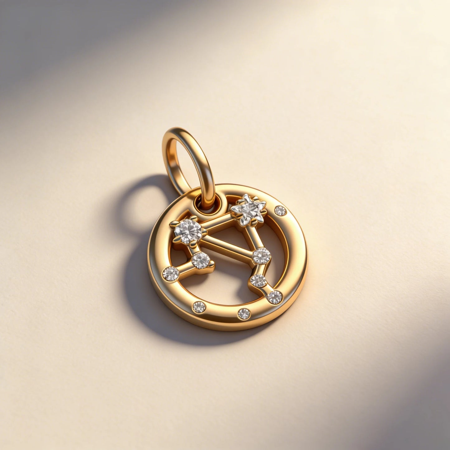 Hạt Charm Mạ Vàng Lấp Lánh 12 Cung Hoàng Đạo Mặt Dây Chuyền Hợp Vòng Tay Bạc Dạng Rắn, Vòng Cổ, Hạt Để Tự Làm Trang Sức Quà Tặng Nữ