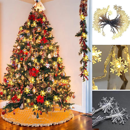 Dây Đèn LED Snowflake Trang Trí Nhà Cửa Giáng Sinh Đám Cưới Đèn Trang Trí Giáng Sinh Tại Nhà Trang Trí Tiệc Navidad