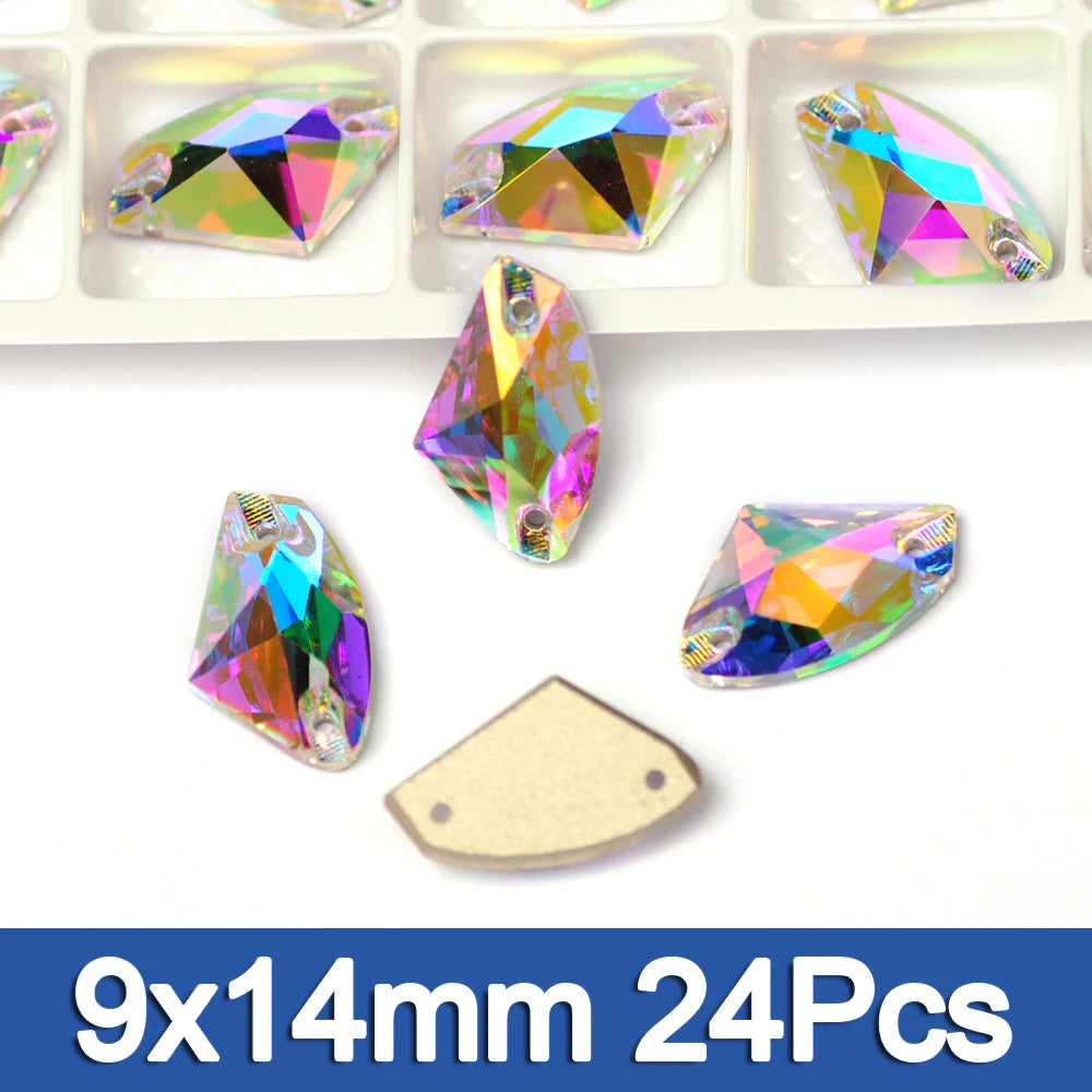 PUBRILEX Crystal AB Mix DIY Craft Supplies Needlework Sewing Gemstones Flatback Glass Strass Crystals Rhinestones For Clothing