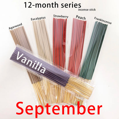 6 Sets of Approximately 126 High-Quality Incense Sticks - Including Shrubs, Lavender, Lemongrass, Dragon's Blood, Rose, Jasmine, Cherry Blossom, Suitable for Purification, Yoga Meditation, and Home Use - Perfect Gift with Lon