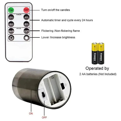 LED lights electronic candles LED candle decorations acrylic candles complete set of remote control timers Christmas and wedding