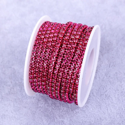 Crystal 10 Yard Rhinestones Trim Stone Cup Chain Gold Diamond Strass Decorative Applique Crystal Trimmings For Dresses