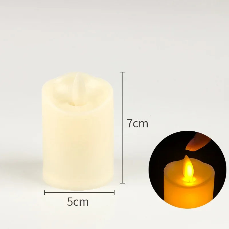 Nến LED nhấp nháy không lửa, Nến không lửa chạy pin cho trang trí đám cưới, tiệc sinh nhật màu vàng ấm