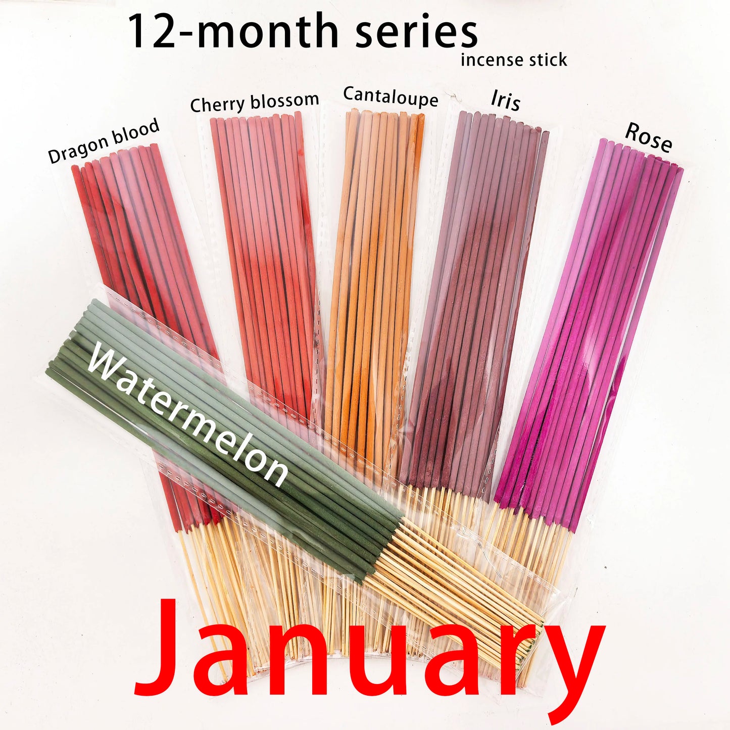 6 Sets of Approximately 126 High-Quality Incense Sticks - Including Shrubs, Lavender, Lemongrass, Dragon's Blood, Rose, Jasmine, Cherry Blossom, Suitable for Purification, Yoga Meditation, and Home Use - Perfect Gift with Lon