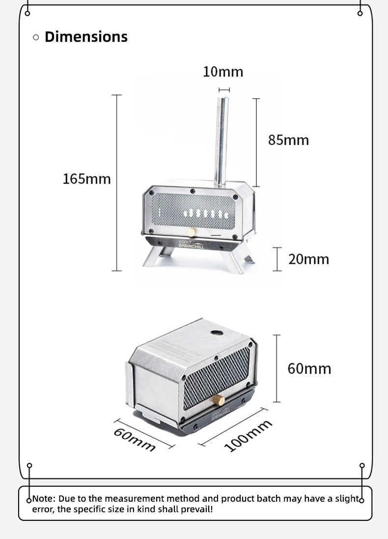 Goout Springhill Mini Woodstove Outdoor Camping Tour Incense Burner Folding Portable Stove Home Desktop Mosquito Incense Burner