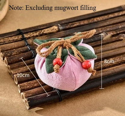 Incense Bag with Persimmon Pendant, Can Be Hung on Rearview Mirror or Car,Blessing Purse,Empty Bag Material Kit for Good Fortune