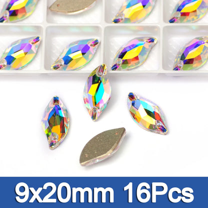 PUBRILEX Crystal AB Mix DIY Craft Supplies Needlework Sewing Gemstones Flatback Glass Strass Crystals Rhinestones For Clothing