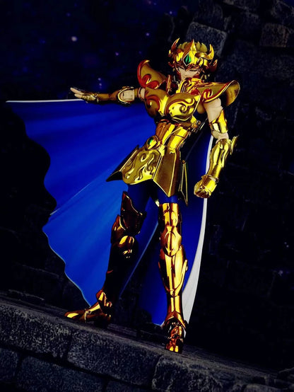 CS Model Saint Seiya Myth Cloth EX Leo/Lion Aiolia 24K With Phoenix Ikki Head 2.0 Gold Knights of the Zodiac Action Figure