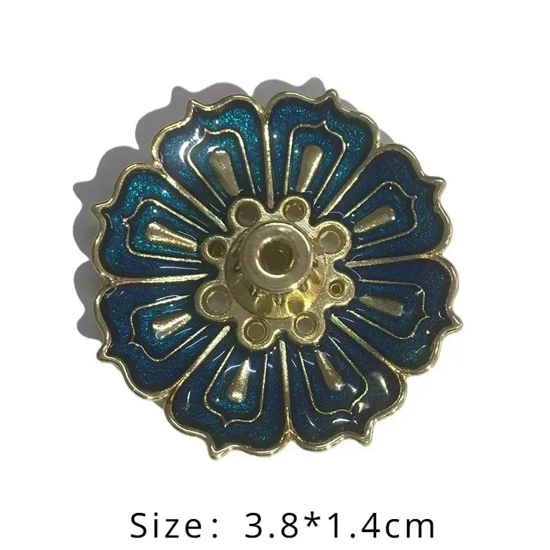 Incense Holder for Sticks Alloy Incense Burner Creative 3 levels Lotus Incense Stick Holder and Detachable Ash Catcher