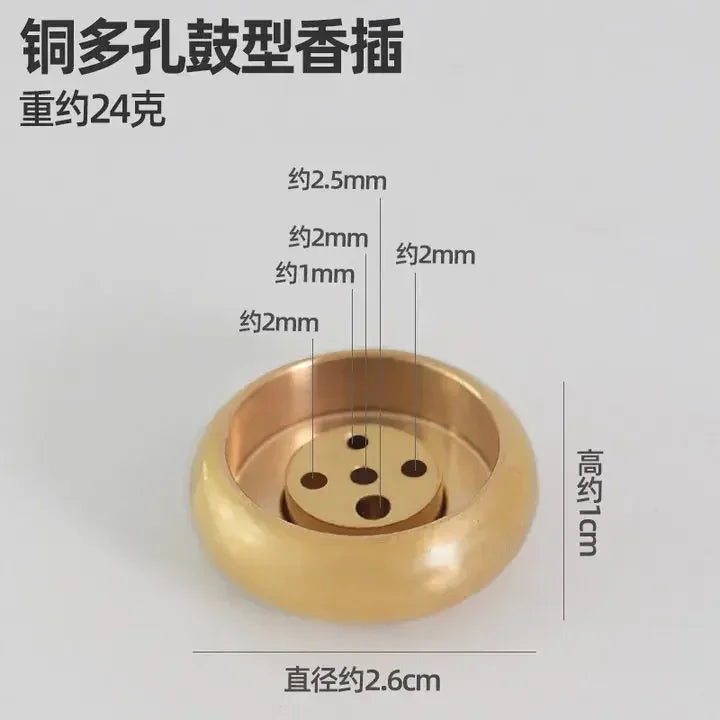 New 1PC Alloy Incense Burner Stick Holder Plate Buddhism Lotus Censer Nasturtium Bronze Incense Burner